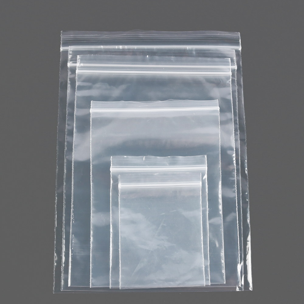 Food Storage Plastic Bag - 50PCS Self Sealing Bag Transparent Plastic