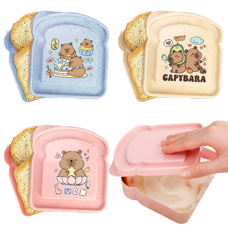 Food Storage For - Capybara Portable Lunch Box Sandwich Silicone