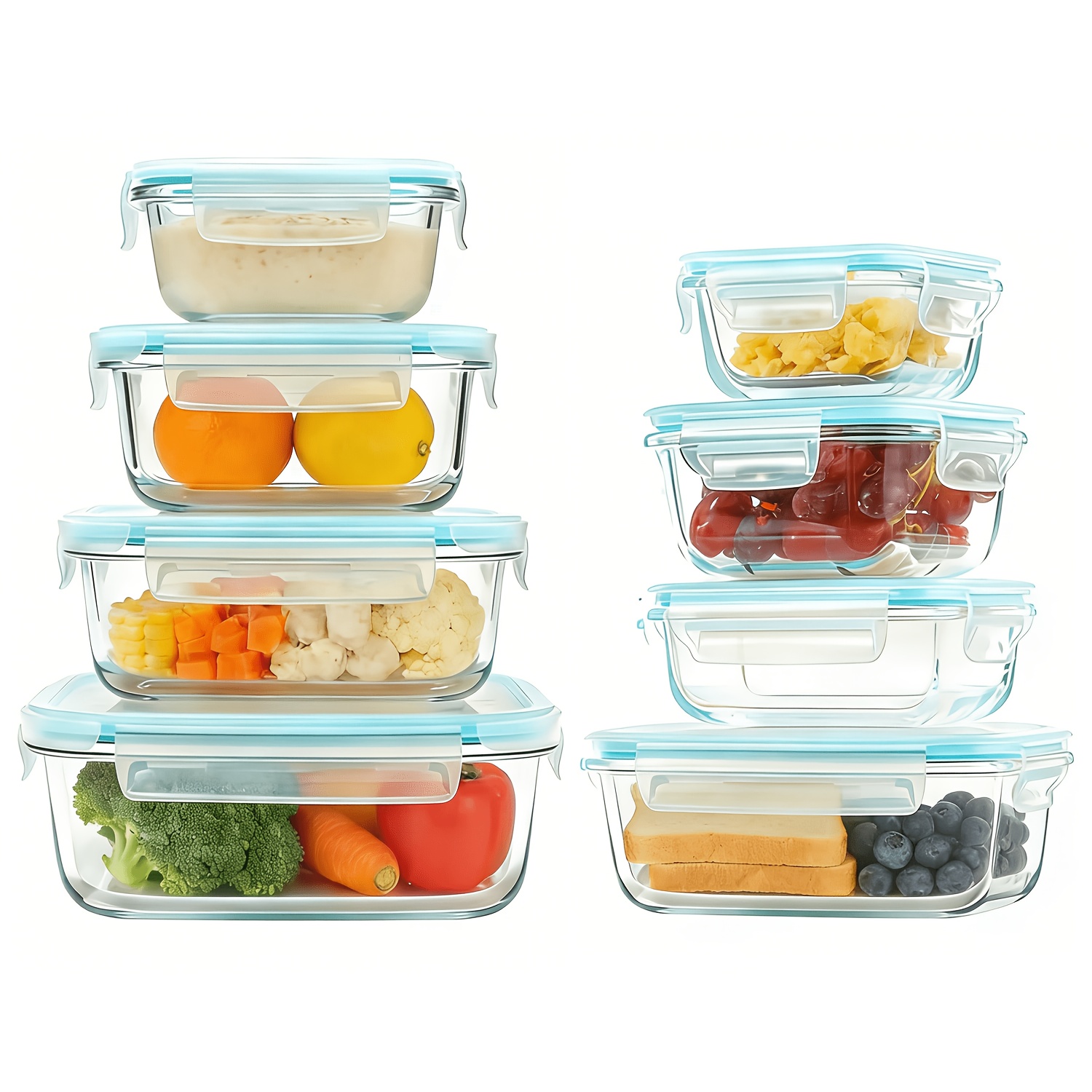 Food Storage Glass Box - Premium Glass Food Storage Containers, Airtight