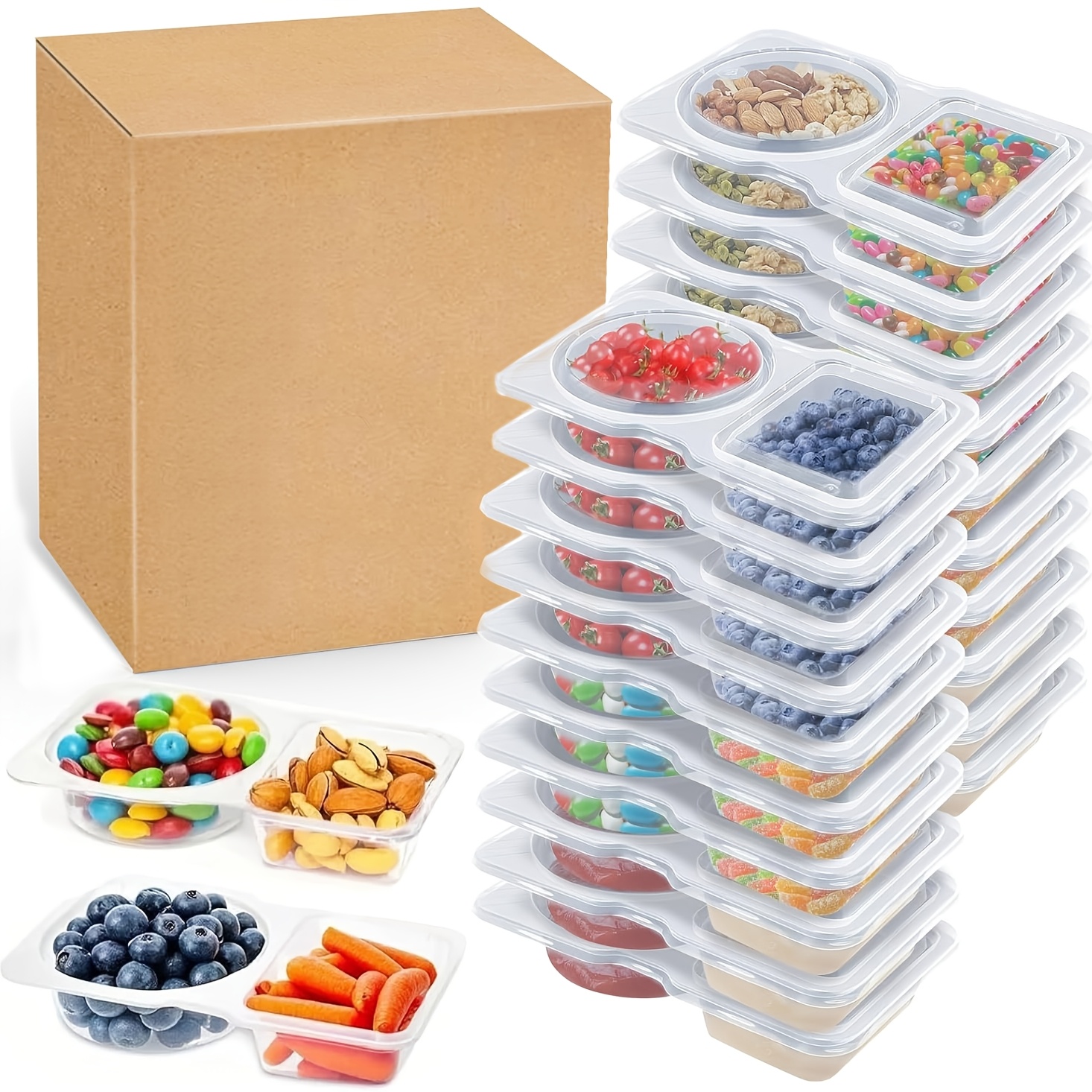 Food Storage Boxes With Lids - 10Pcs Food Storage Containers with Lids