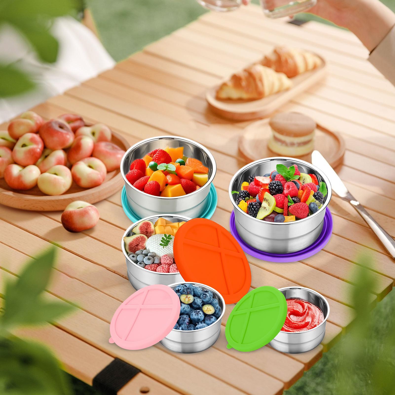 Food Storage Boxes With Lids - Metal Food Container 5 Pieces Metal