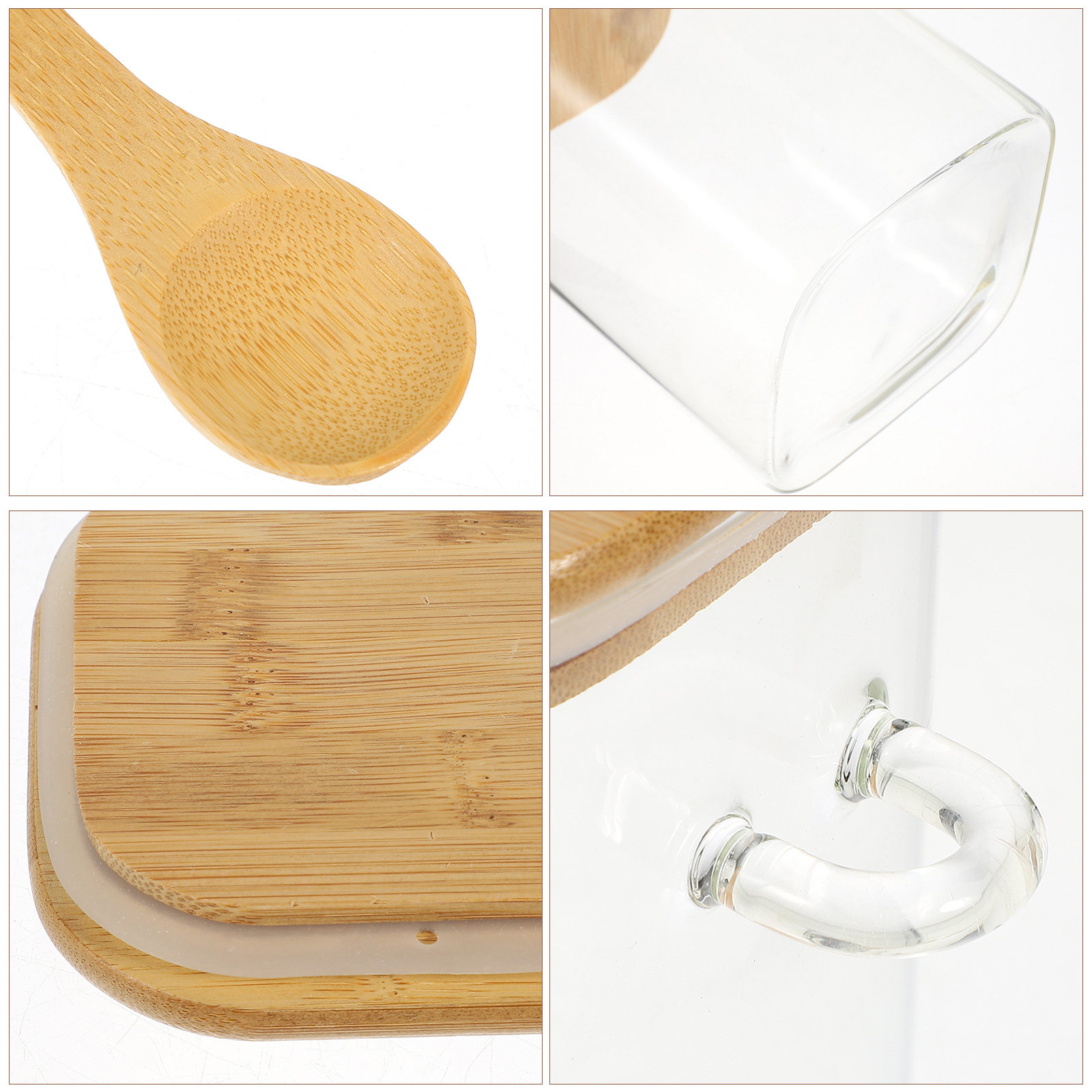 Food Storage Airtight - 1Set Square Airtight Glass Food Storage