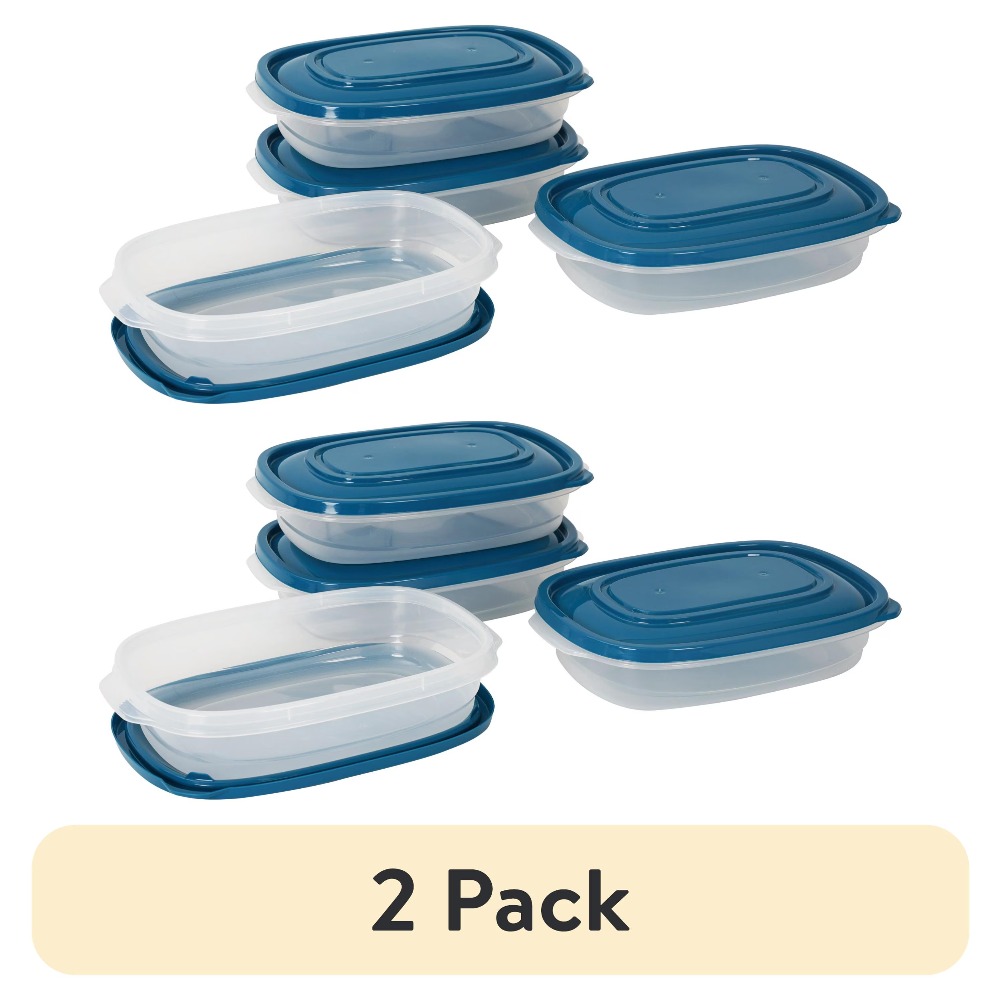 4-Pack Rectangle Plastic Food  - Food Storage Boxes With Lids avaliação e preço