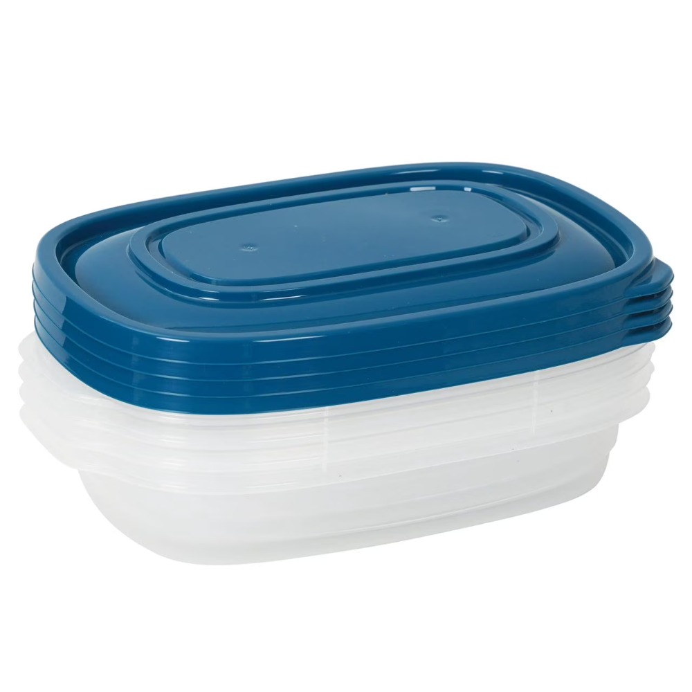 4-Pack Rectangle Plastic Food  - Food Storage Boxes With Lids avaliação e preço