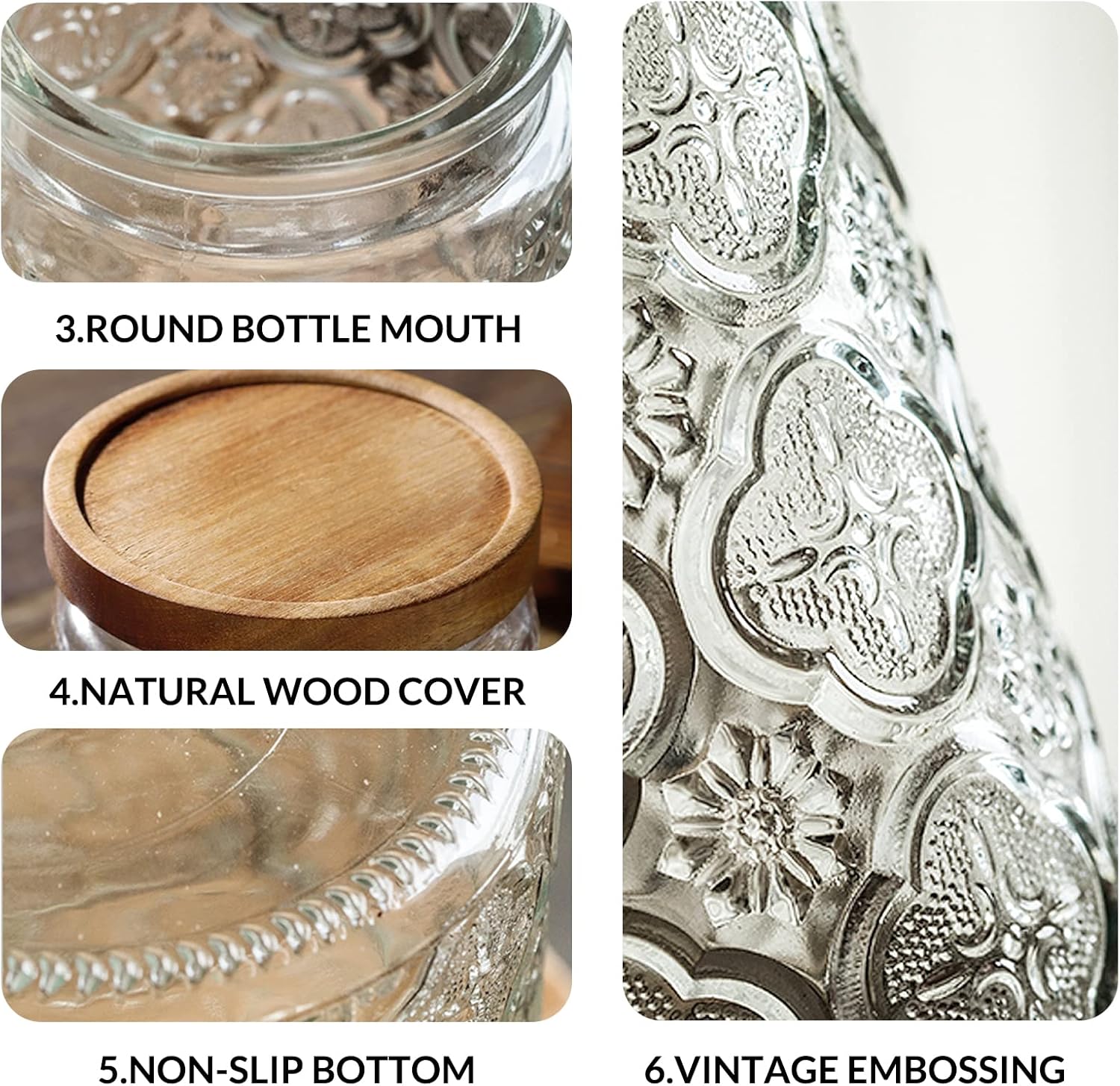 35oz/1000ml Glass Storage Jars - Food Storage Airtight avaliação e preço