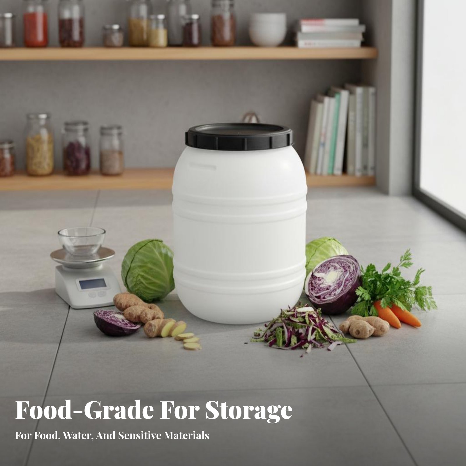 Food Grade Plastic Barrel Airt - Food Storage Airtight avaliação e preço