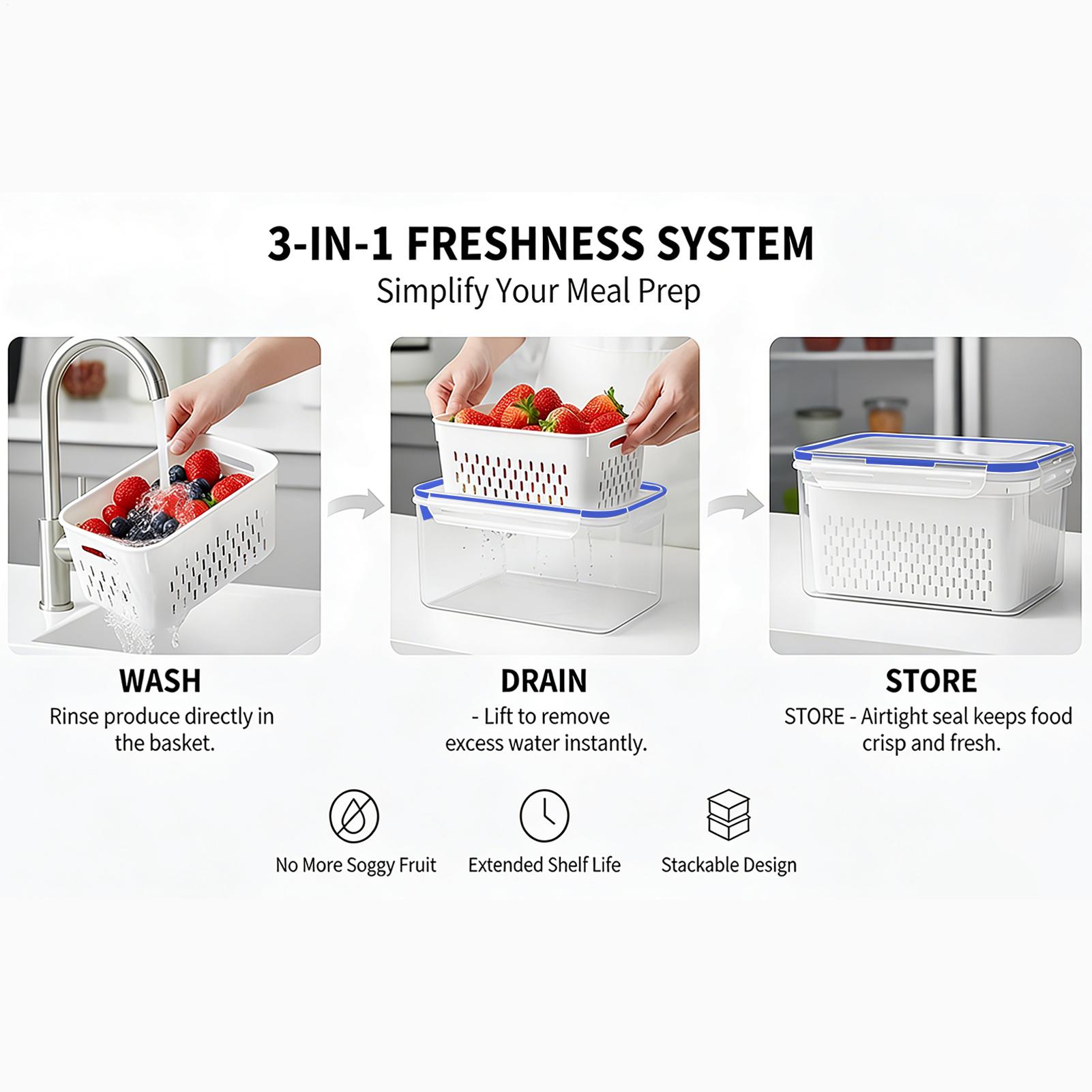 4 In 1 Food Storage Container  - Food Storage Container avaliação e preço