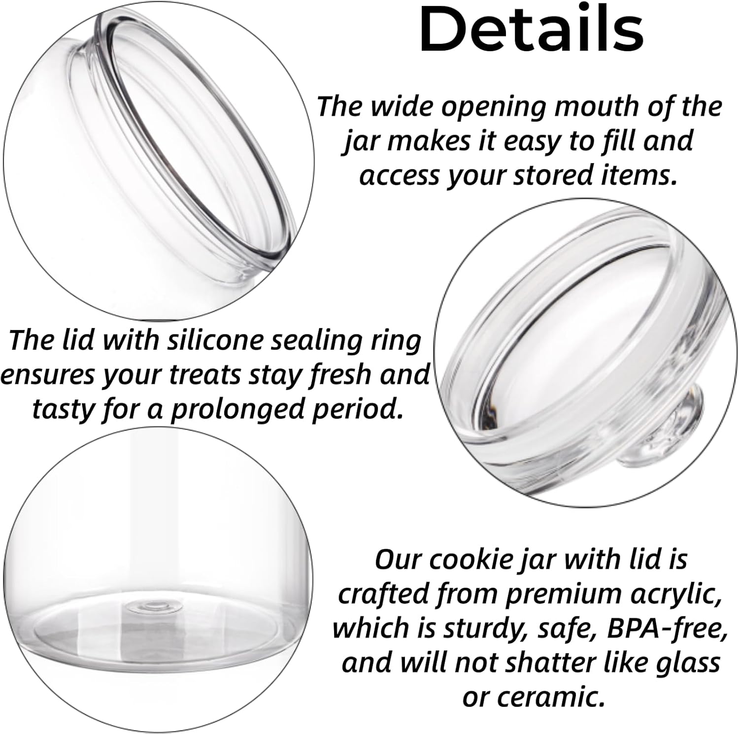 2 Pack 130 oz Large Cookie Jar - Food Storage Airtight avaliação e preço