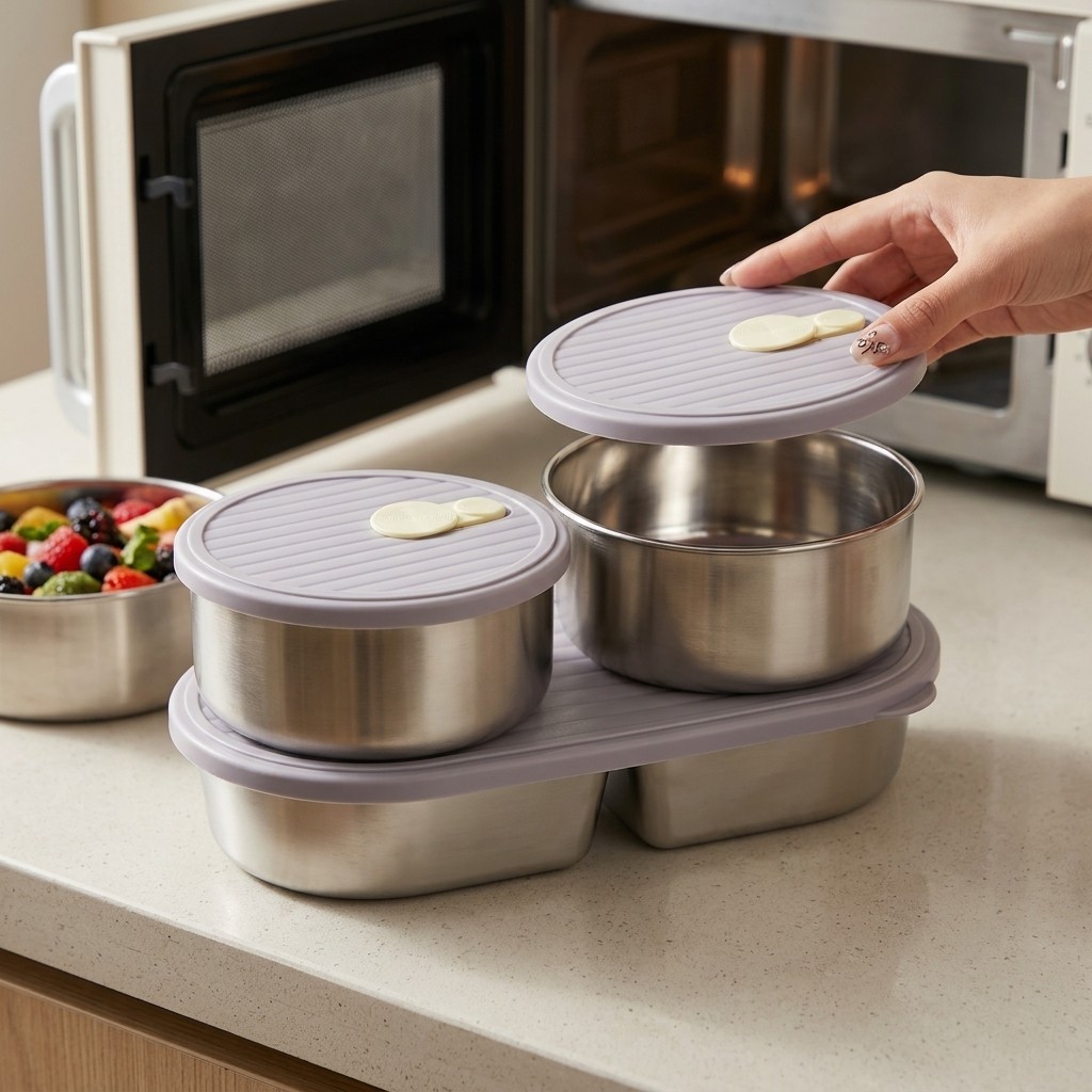 Microwavable 304 Stainless Ste - Food Storage Underground avaliação e preço