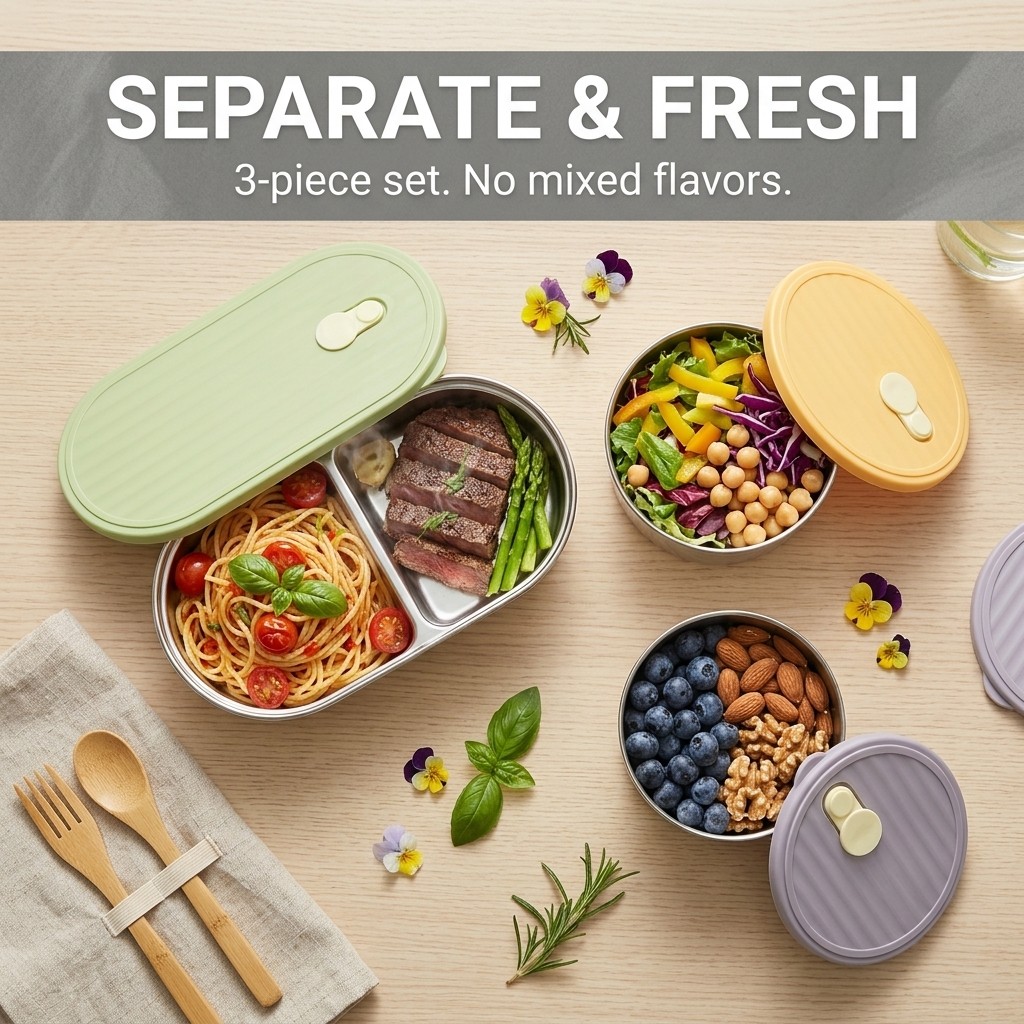 Microwavable 304 Stainless Ste - Food Storage Underground avaliação e preço