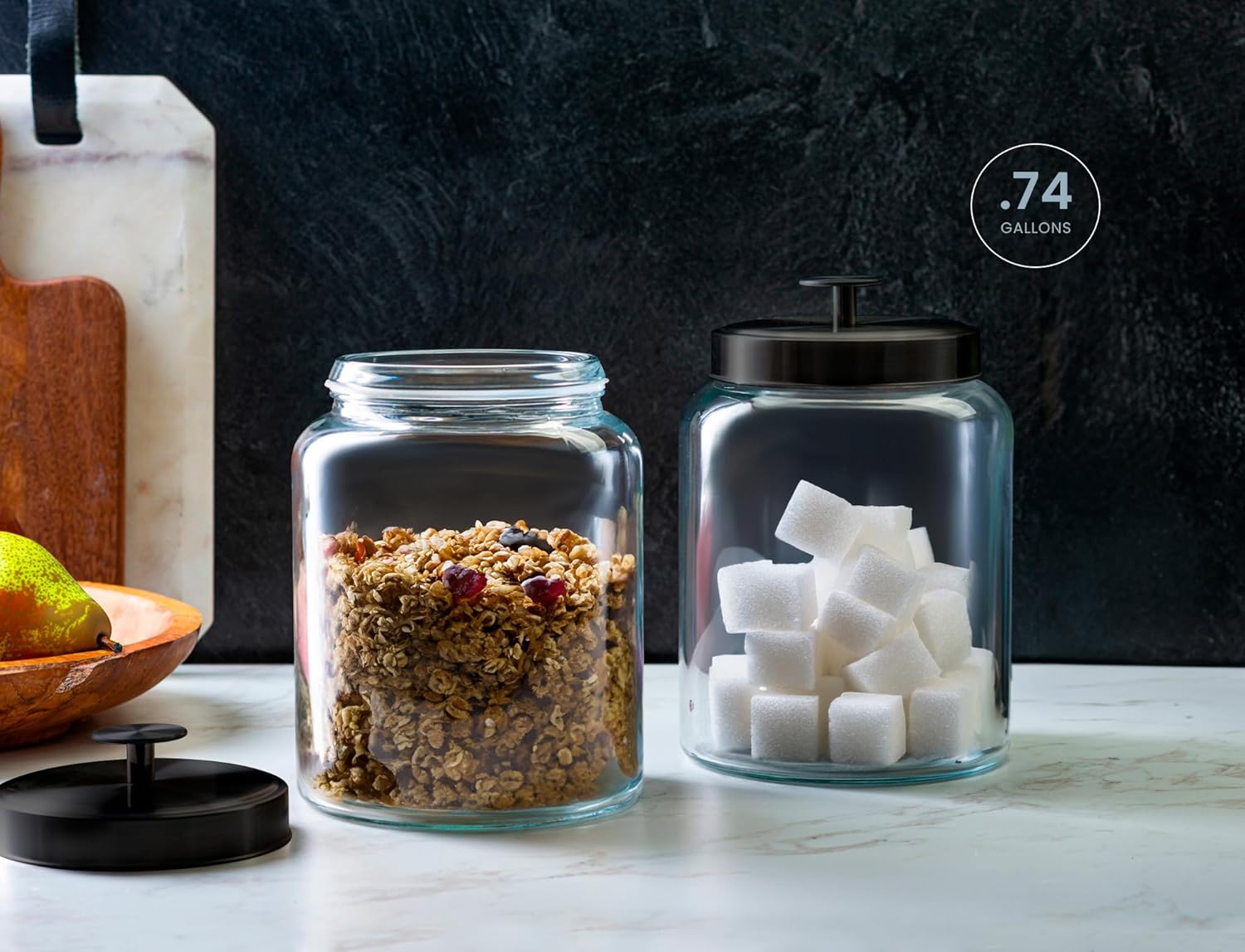 Glass Kitchen Canister Set, Fo - Food Storage Container avaliação e preço