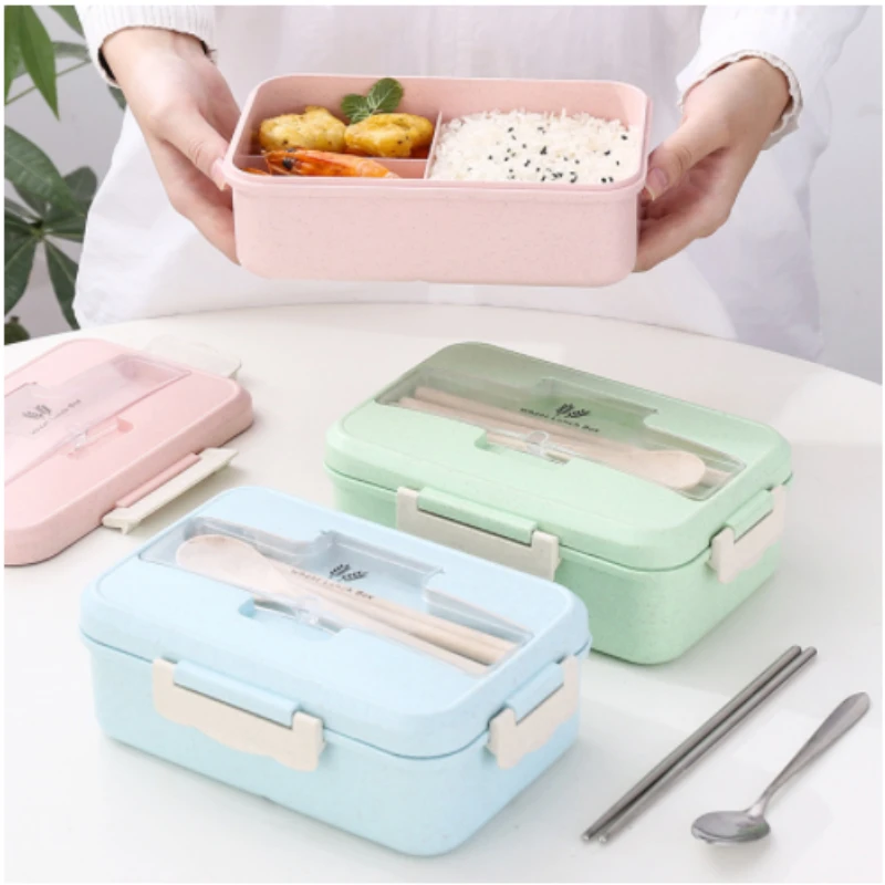 Microwave Lunch Box Wheat Stra - Food Storage Plastic Bag avaliação e preço