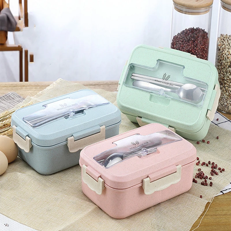 Microwave Lunch Box Wheat Stra - Food Storage Plastic Bag avaliação e preço