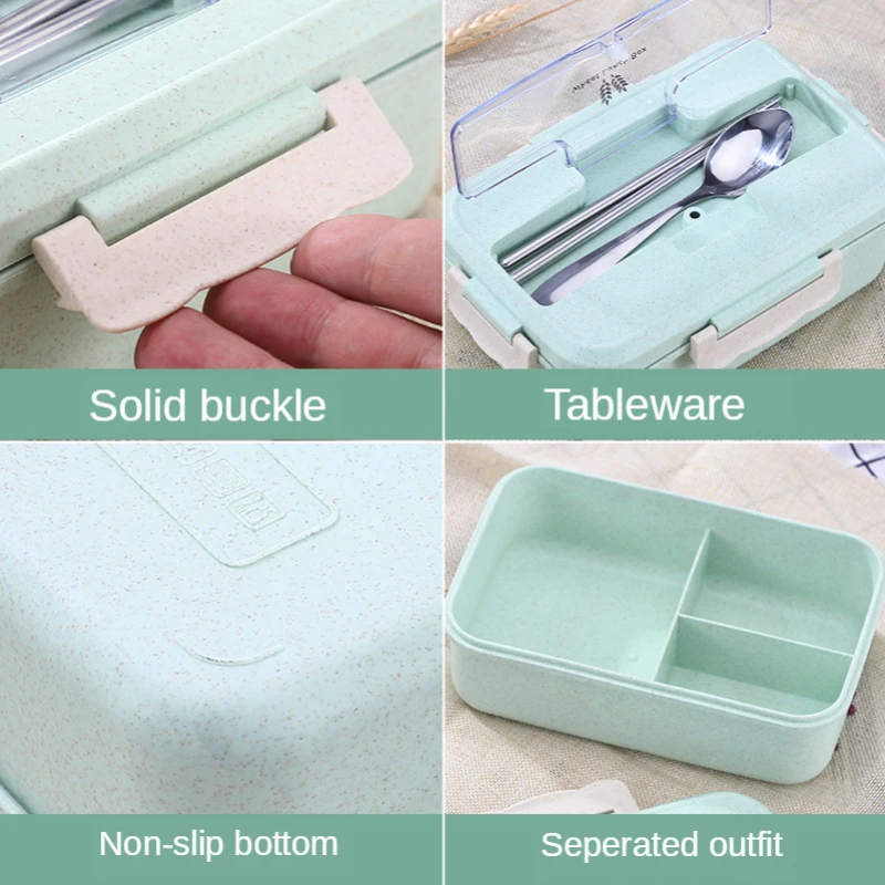 Microwave Lunch Box Wheat Stra - Food Storage Plastic Bag avaliação e preço