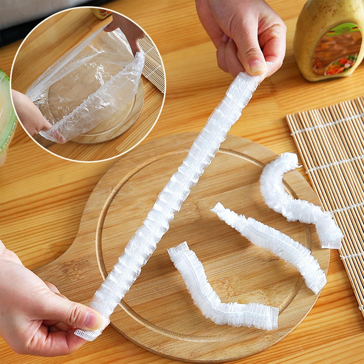 300PCS Elastic Food Covers, St - Food Storage Plastic Bag avaliação e preço