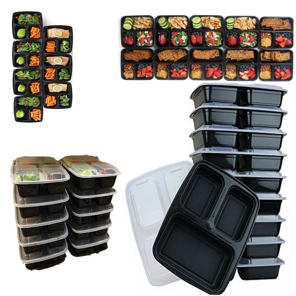 7 Pack 3 Compartment Meal Prep - Food Storage Underground avaliação e preço