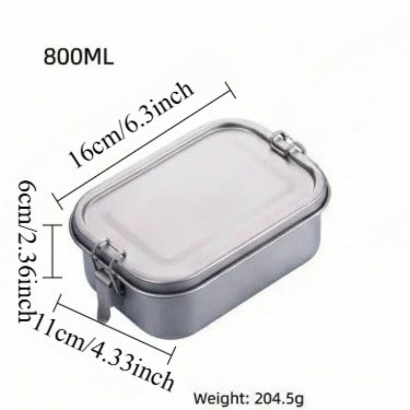 Stainless Steel Lunch Box With - Food Storage Hiking avaliação e preço