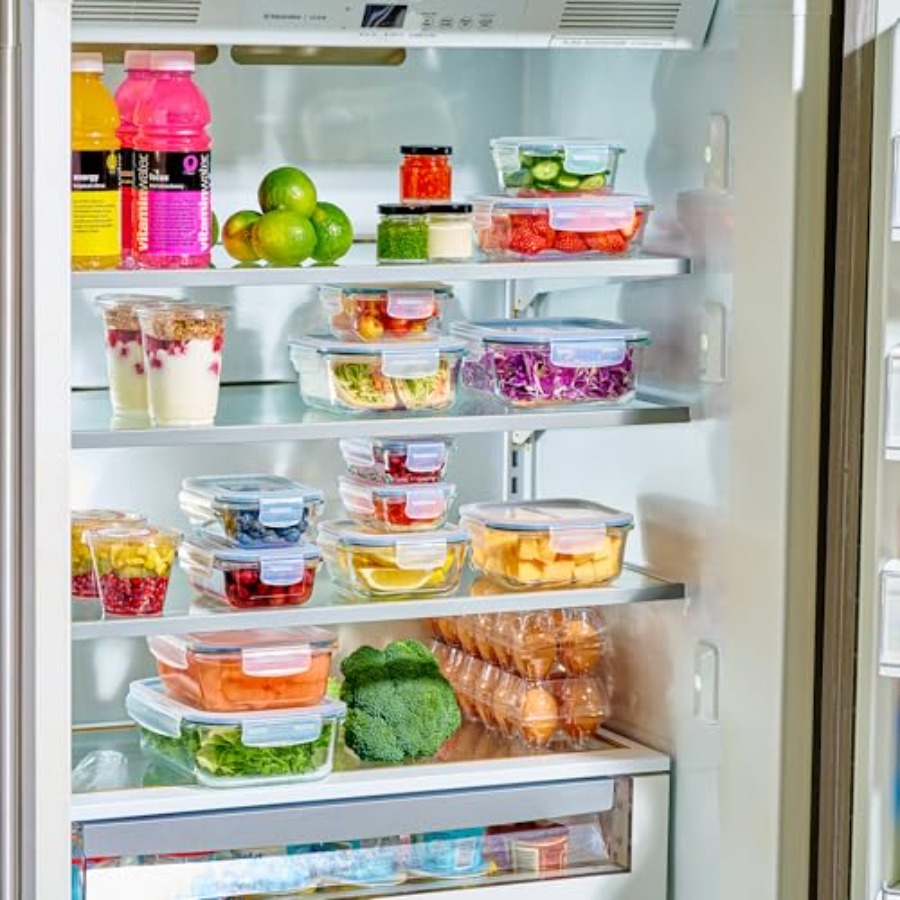 40pc Set Glass Food Storage Co - Food Storage Glass Box avaliação e preço