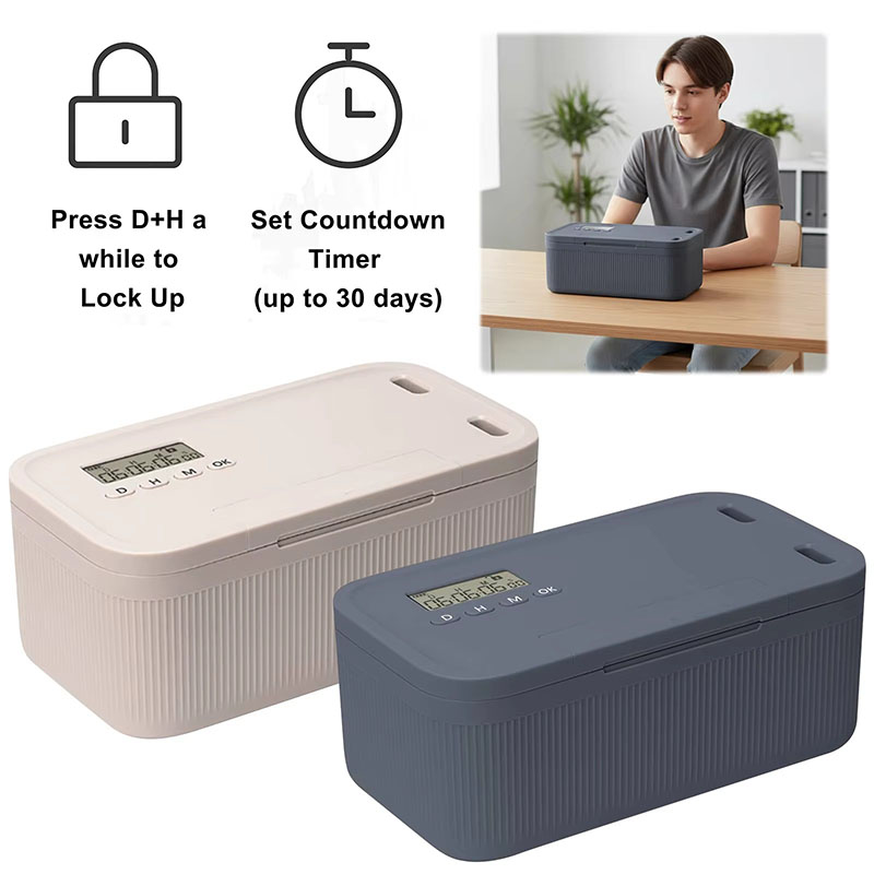 Lock Box with Timer Phone Lock - Food Storage And Safety avaliação e preço