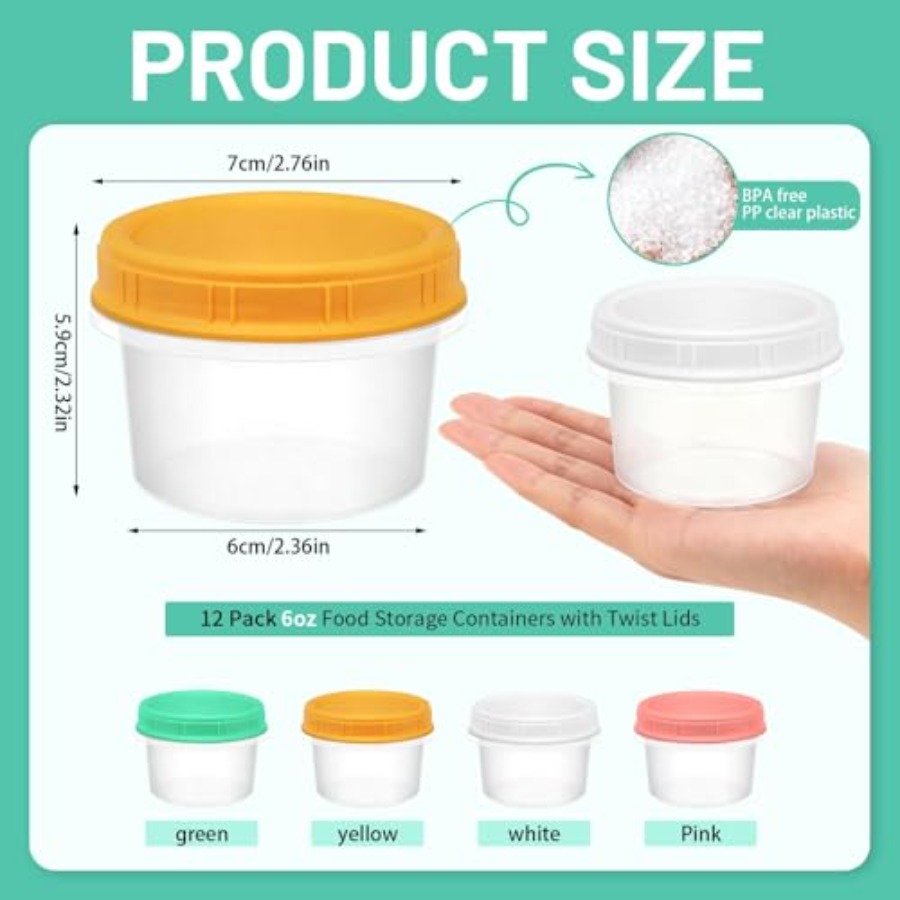 12 Pack Freezer Containers wit - Food Storage Airtight avaliação e preço