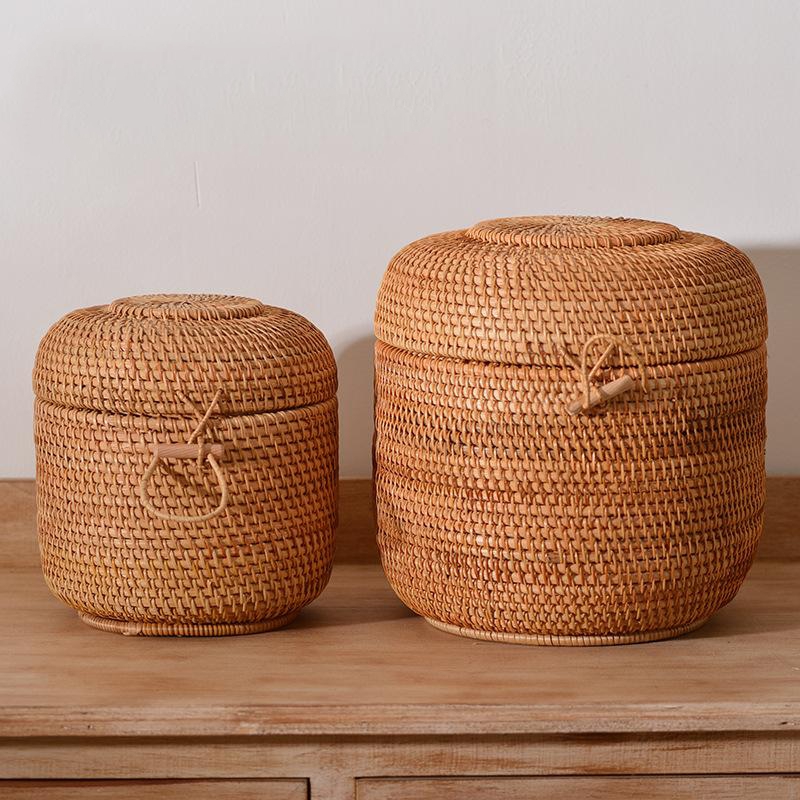 Handwoven Rattan Tea Storage B - Food Storage Underground avaliação e preço
