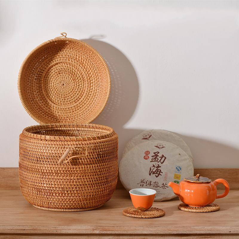 Handwoven Rattan Tea Storage B - Food Storage Underground avaliação e preço