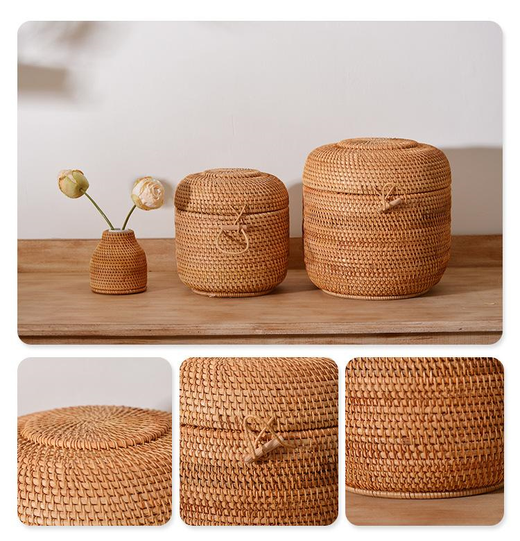 Handwoven Rattan Tea Storage B - Food Storage Underground avaliação e preço