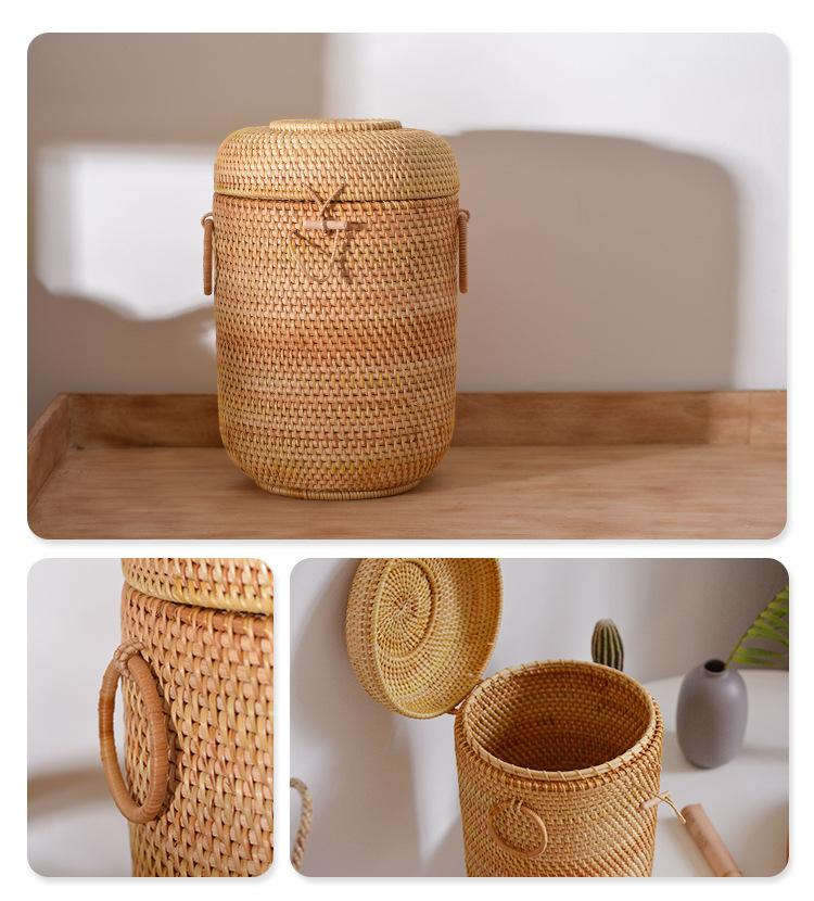 Handwoven Rattan Tea Storage B - Food Storage Underground avaliação e preço