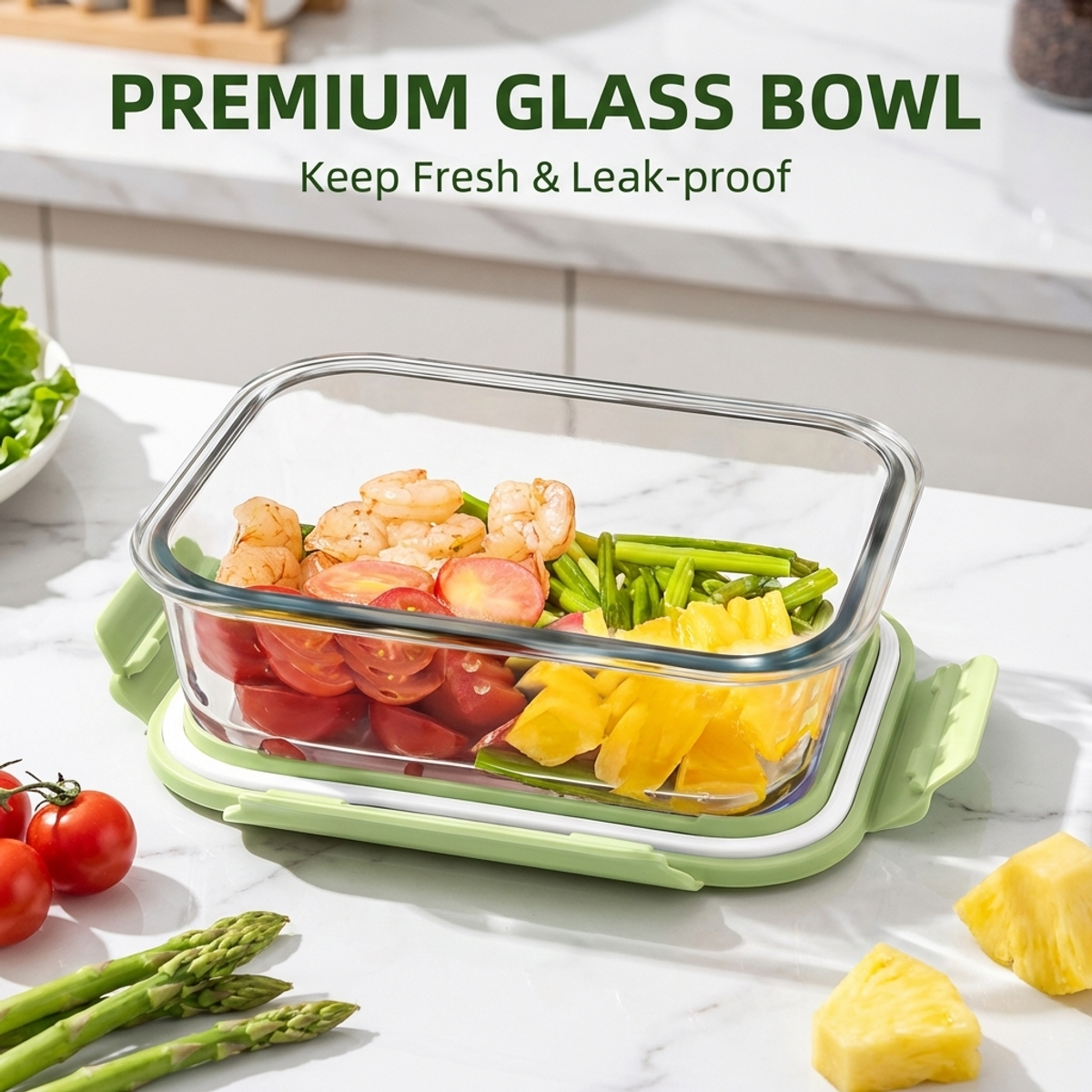 Pink Glass Food Storage Contai - Food Storage Glass Box avaliação e preço