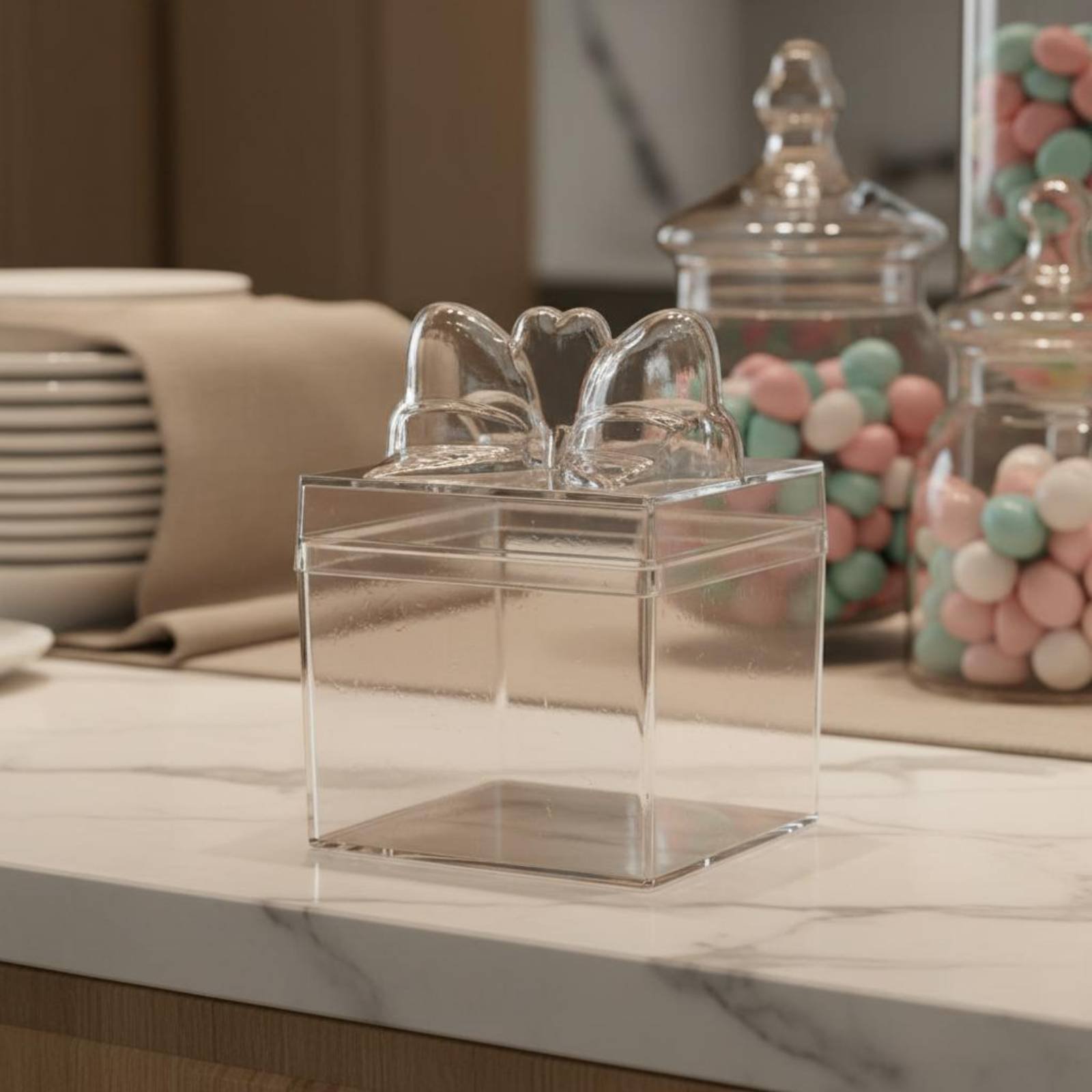 Clear Plastic Candy Box with R - Food Storage Is avaliação e preço