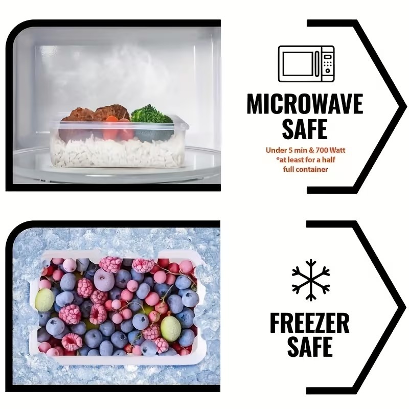 4-Piece Clear Food Storage Con - Food Storage Boxes With Lids avaliação e preço
