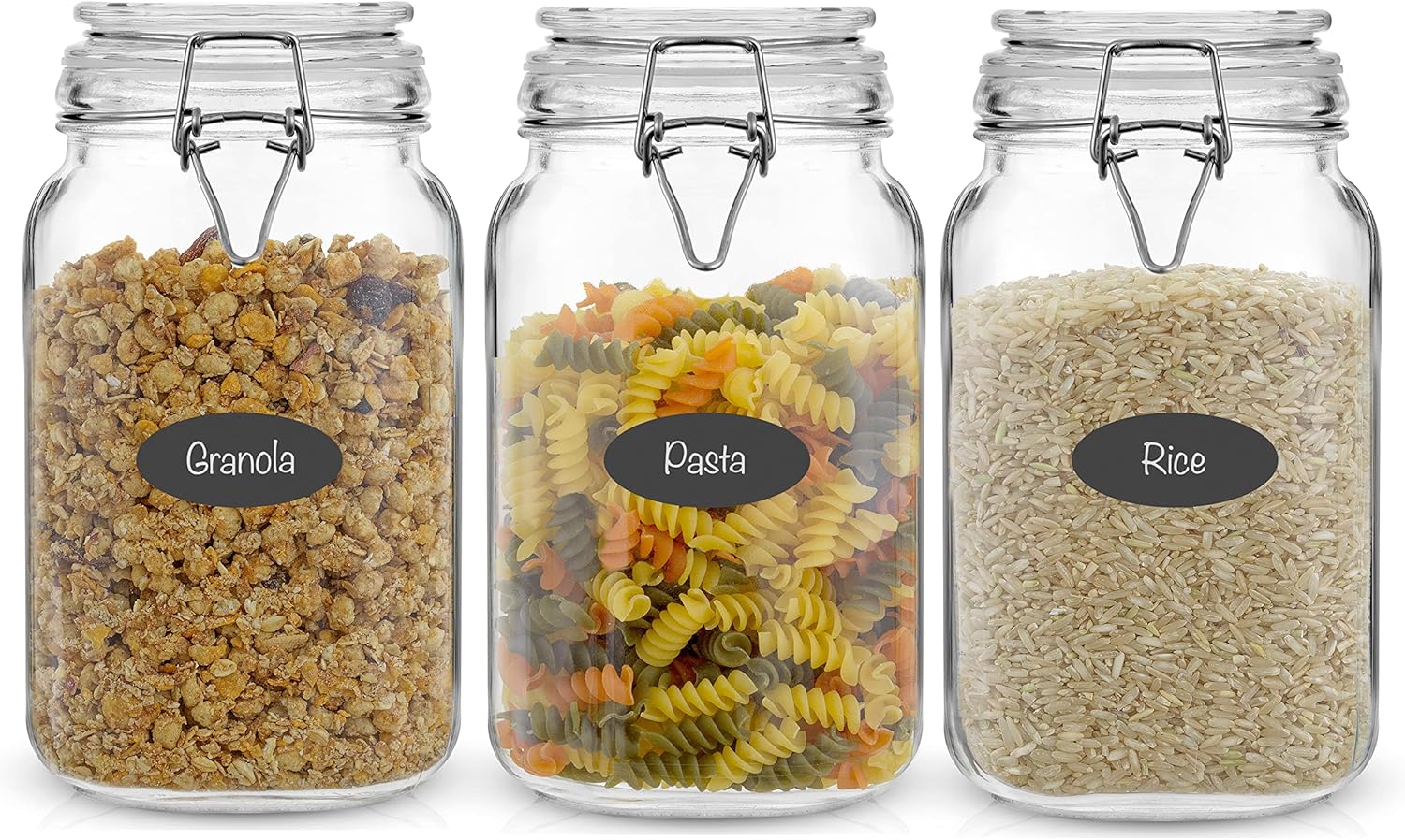 Airtight Glass Jars with Lids  - Food Storage Airtight avaliação e preço