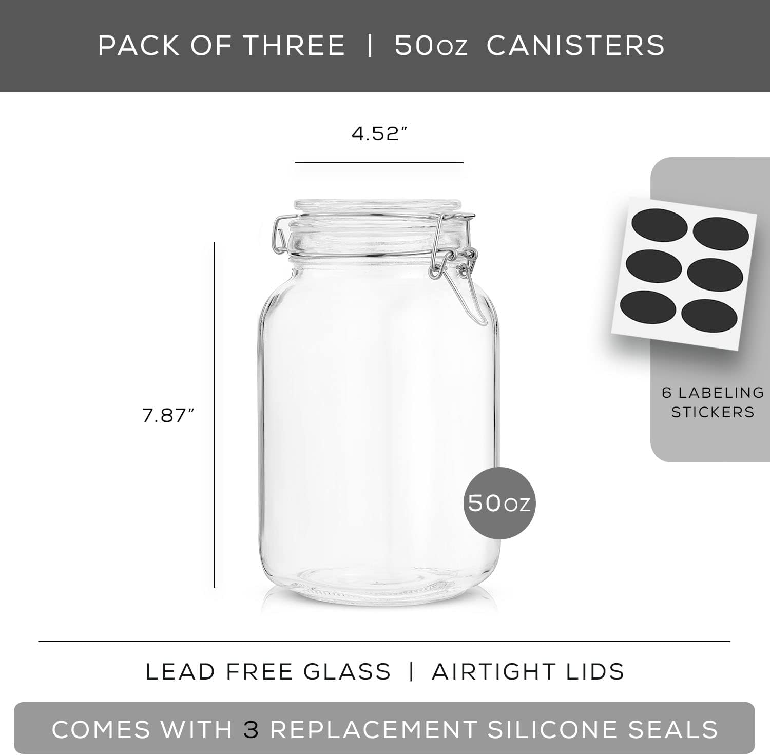 Airtight Glass Jars with Lids  - Food Storage Airtight avaliação e preço