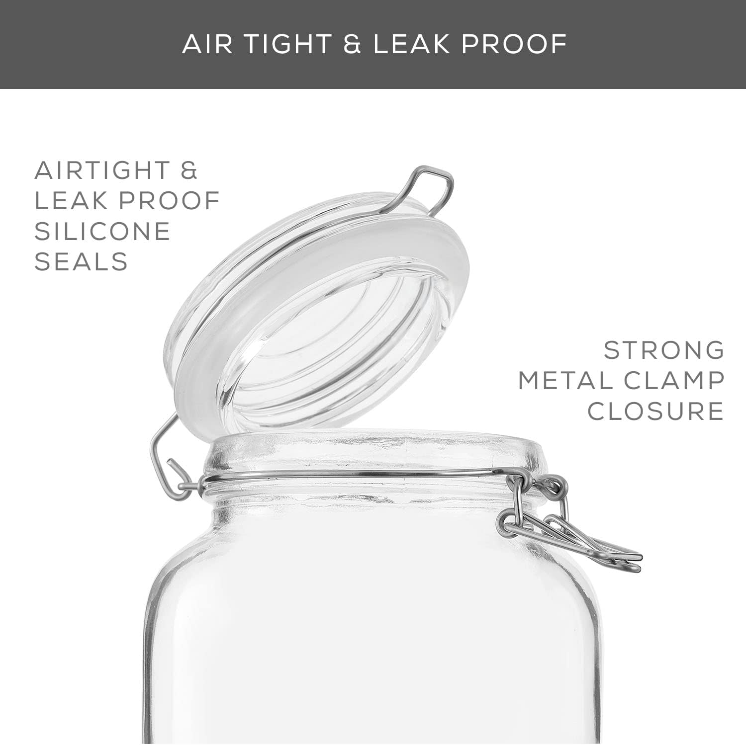 Airtight Glass Jars with Lids  - Food Storage Airtight avaliação e preço