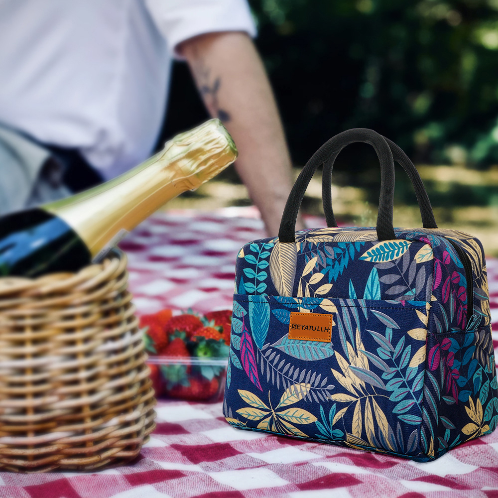 Lunch Bag Cooler Bag Picnic Bo - Food Storage Hiking avaliação e preço