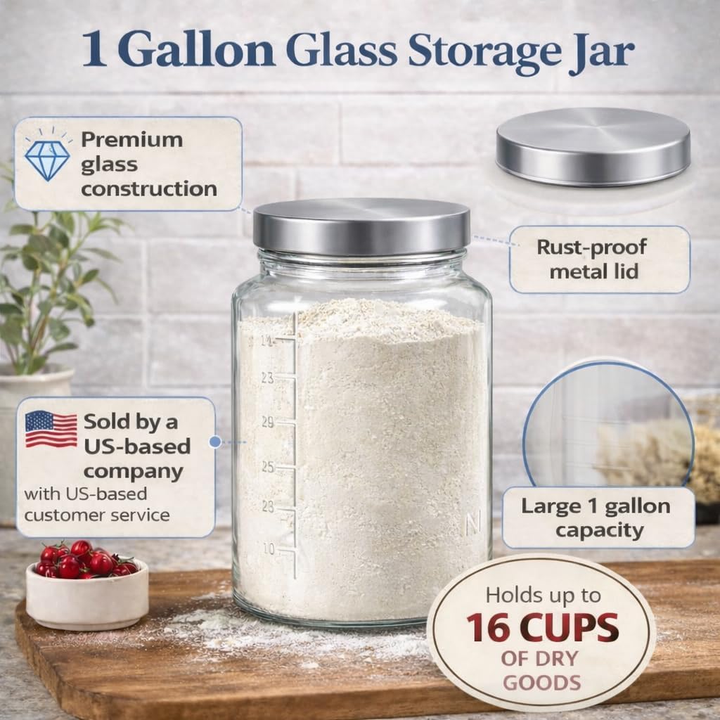 Extra Large    Jar - 1 Gallon  - Food Storage Airtight avaliação e preço