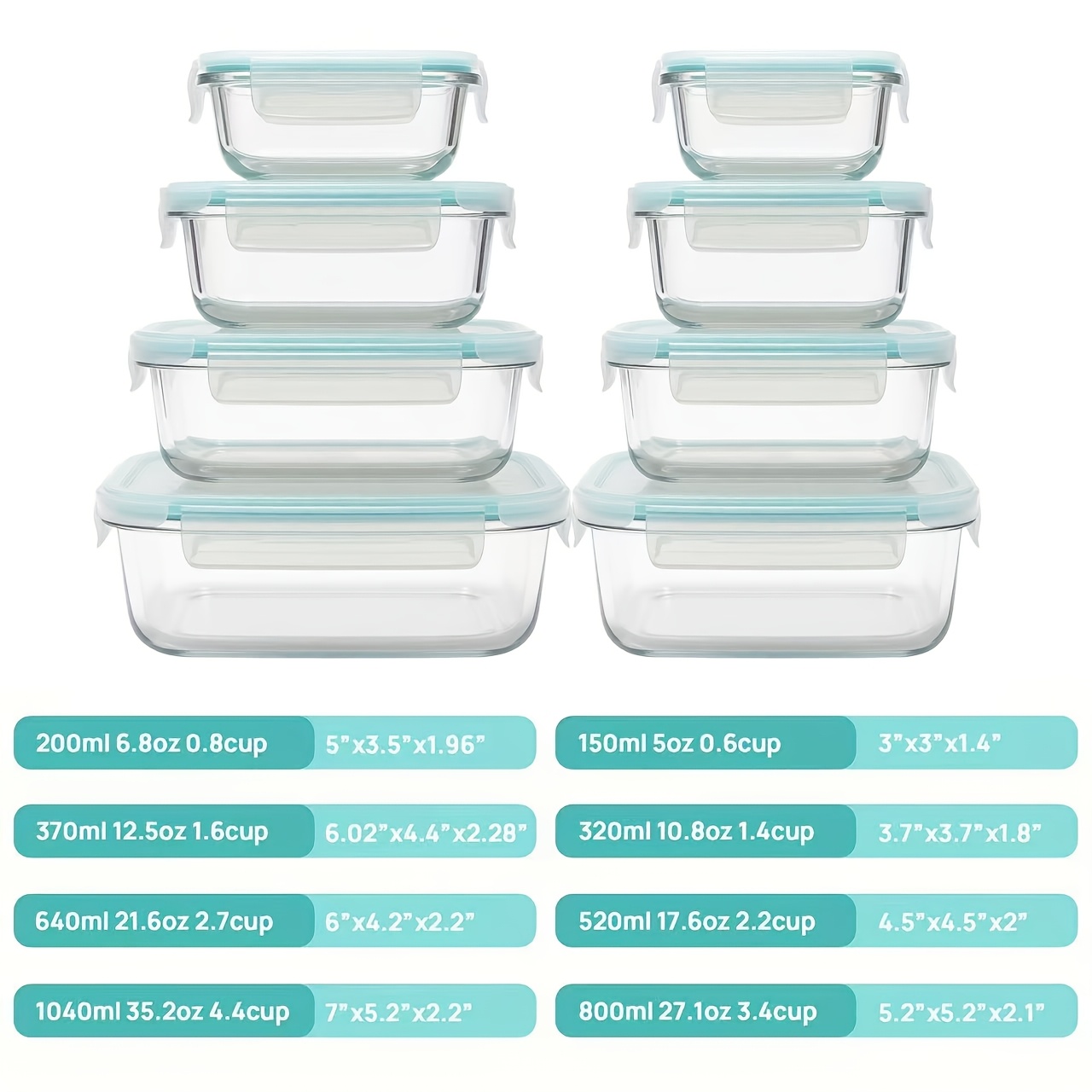 Premium Glass Food Storage Con - Food Storage Glass Box avaliação e preço