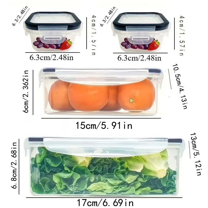 8Pcs Set Includes 4 Containers - Food Storage Hiking avaliação e preço