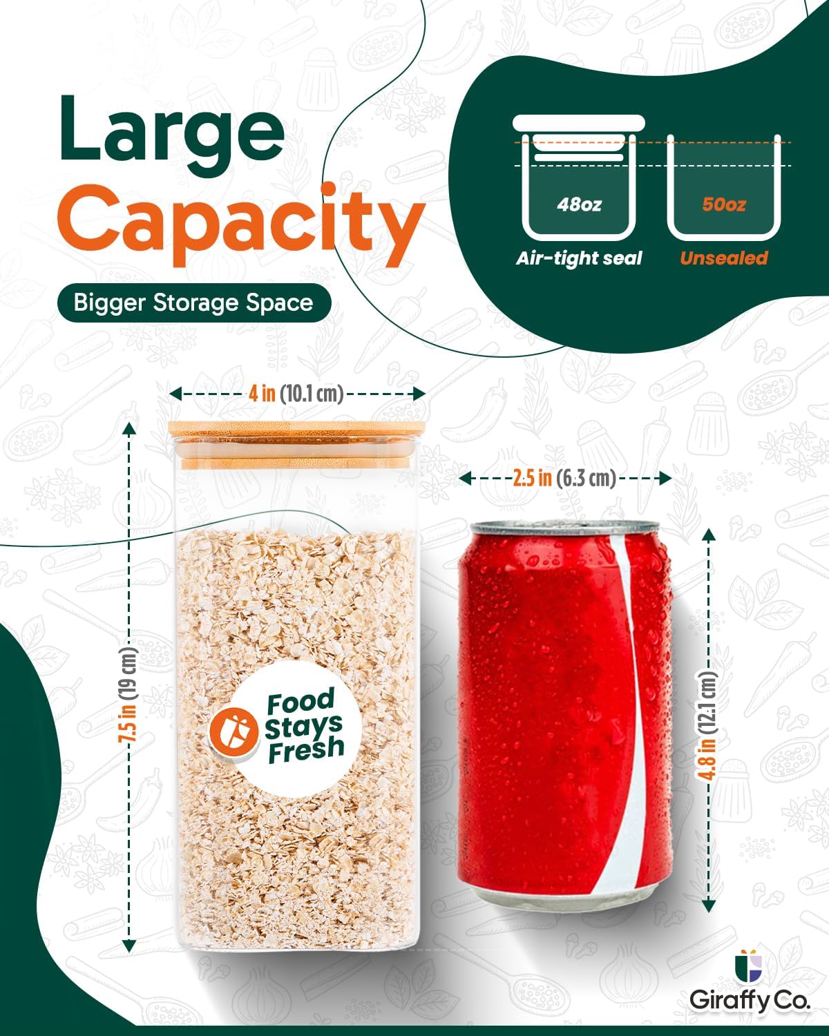 Glass Food Storage Jars with A - Food Storage Airtight avaliação e preço