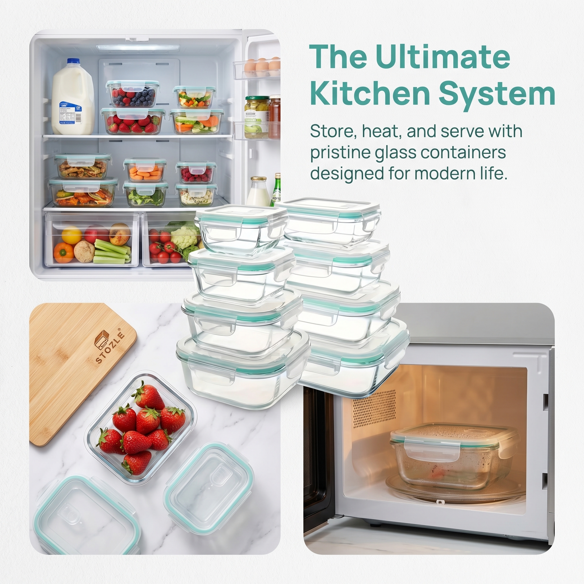 A set of 8 food storage contai - Food Storage Container avaliação e preço