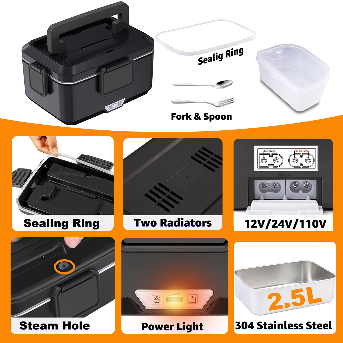 3.5L Extra Large Electric Heat - Food Storage Hiking avaliação e preço