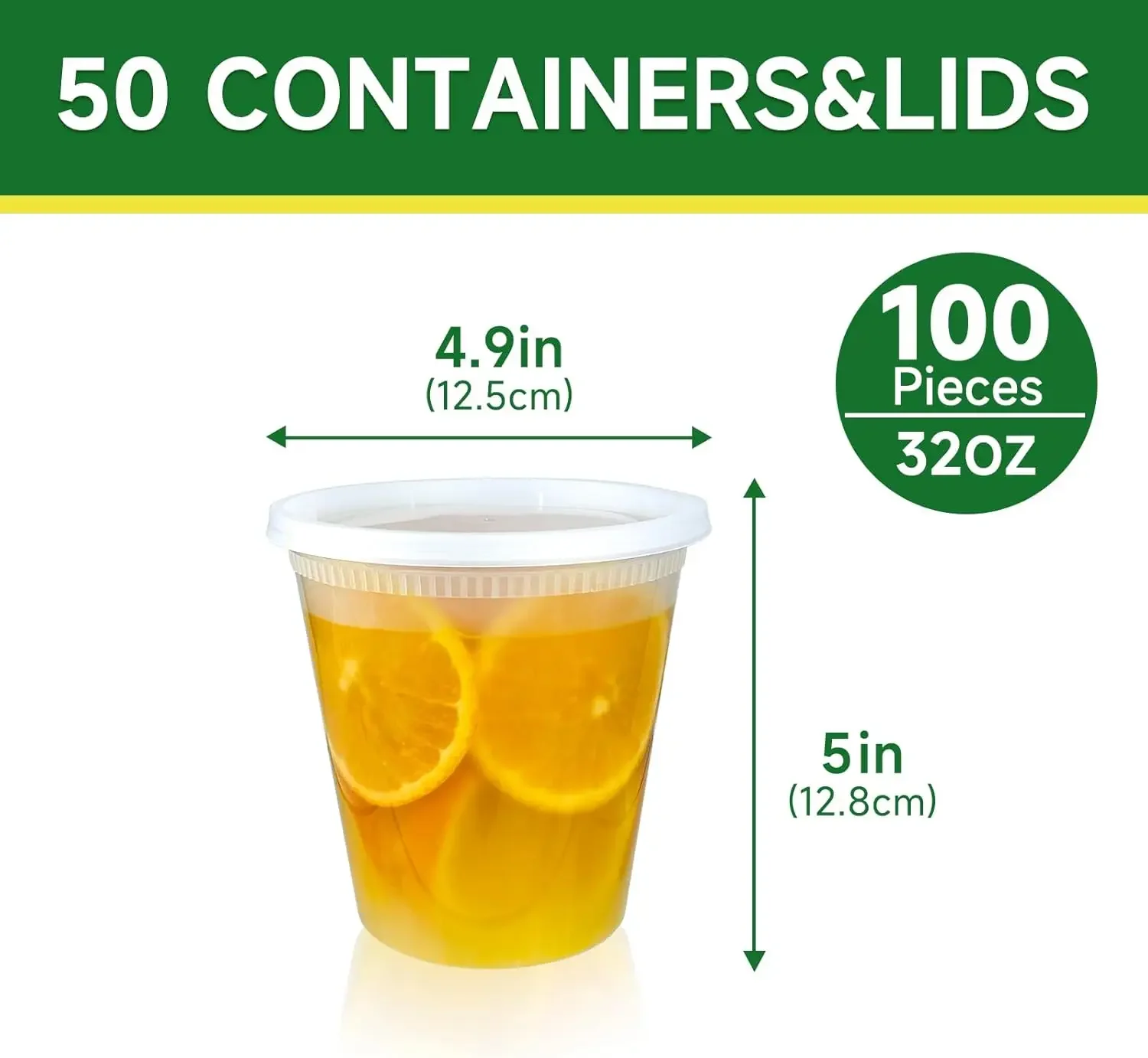 50 Set 32 oz Deli Containers w - Food Storage Boxes With Lids avaliação e preço