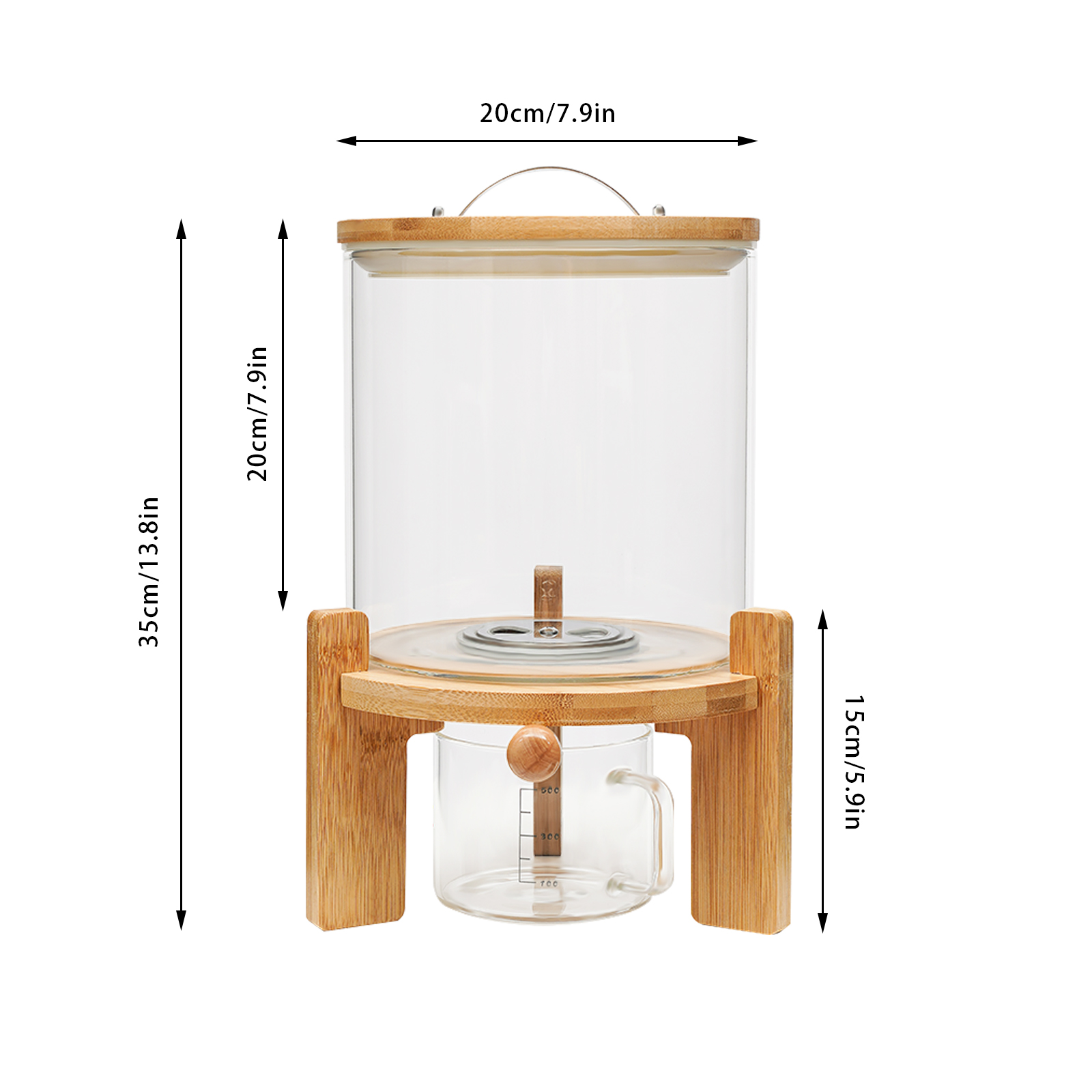 NEW 5L Rice Dispenser Grain Co - Food Storage Glass Box avaliação e preço