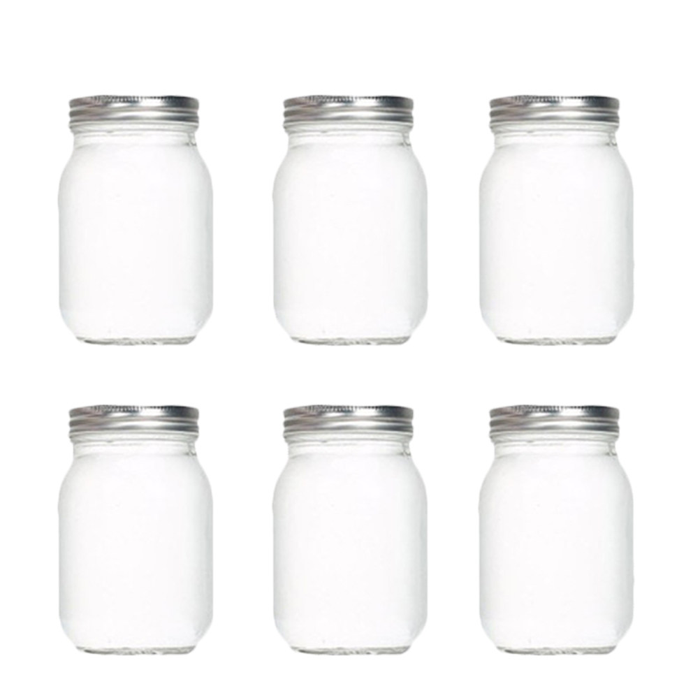 6Pcs Transparent Round Glass J - Food Storage Airtight avaliação e preço