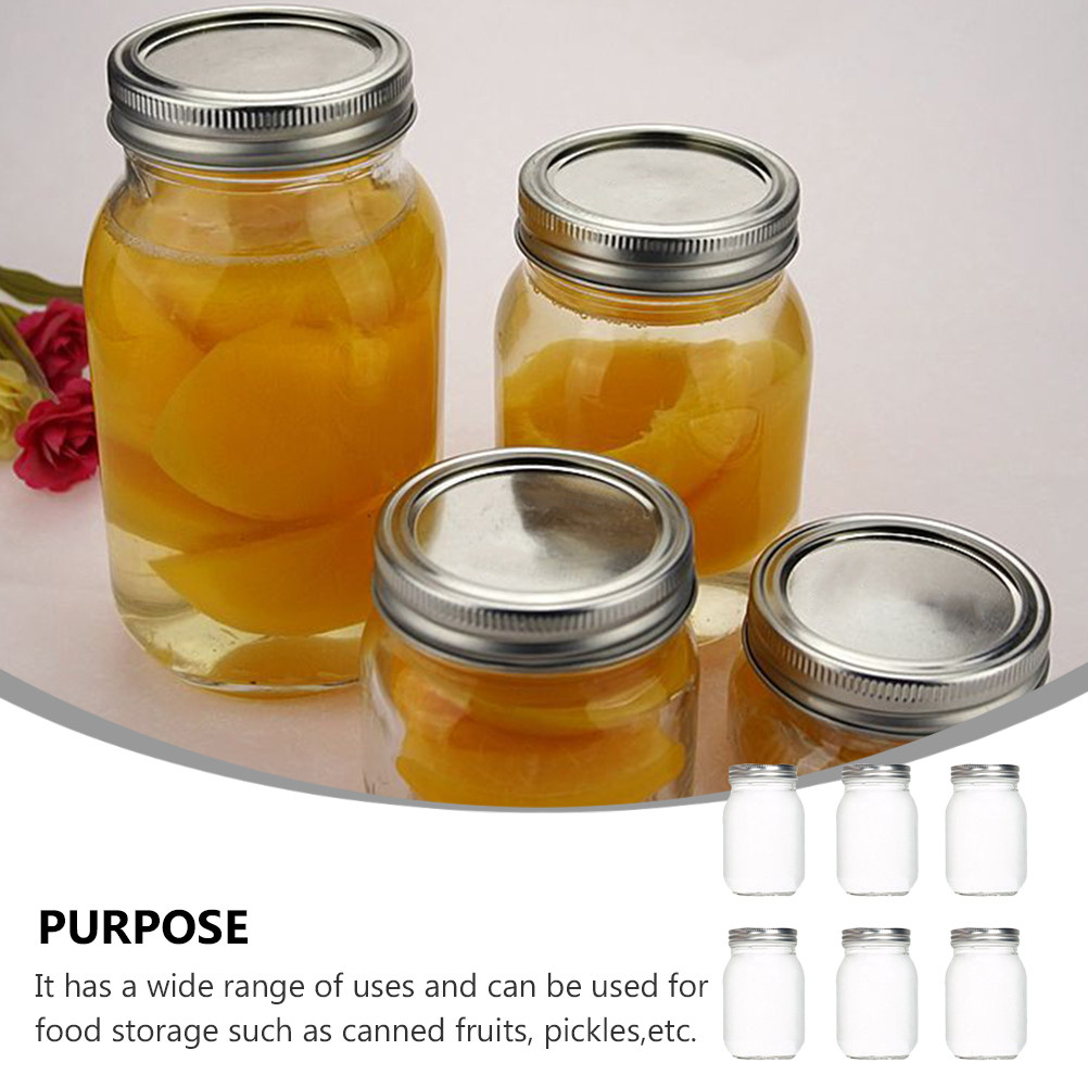 6Pcs Transparent Round Glass J - Food Storage Airtight avaliação e preço
