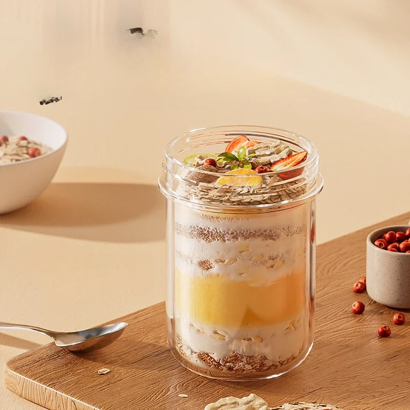 430ML New Breakfast Cups Oatme - Food Storage Glass Box avaliação e preço