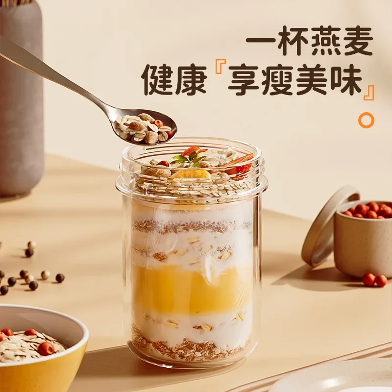 430ML New Breakfast Cups Oatme - Food Storage Glass Box avaliação e preço
