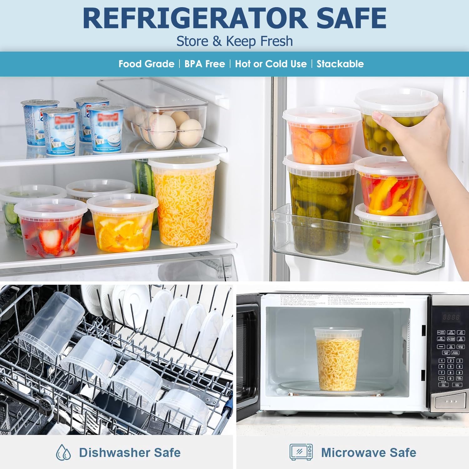 24pcs Deli Food Storage Contai - Food Storage Boxes With Lids avaliação e preço