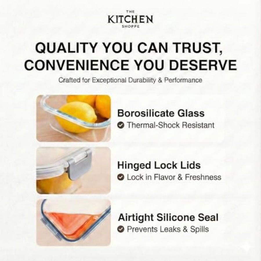 KITCHEN SHOPPE 24pc Borosilica - Food Storage Airtight avaliação e preço
