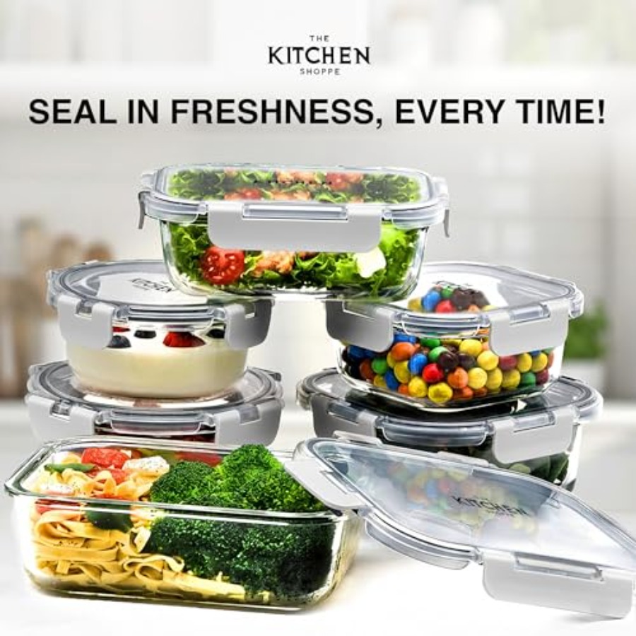KITCHEN SHOPPE 24pc Borosilica - Food Storage Airtight avaliação e preço